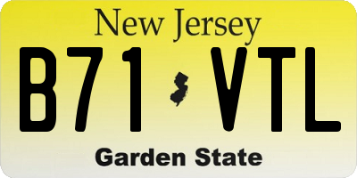 NJ license plate B71VTL