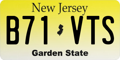 NJ license plate B71VTS