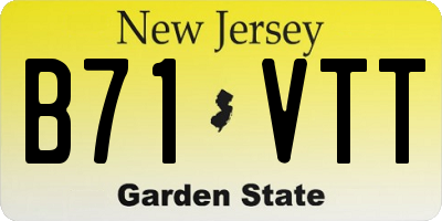 NJ license plate B71VTT