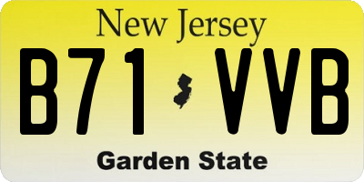 NJ license plate B71VVB