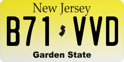 NJ license plate B71VVD