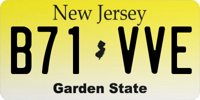 NJ license plate B71VVE