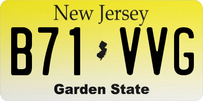 NJ license plate B71VVG