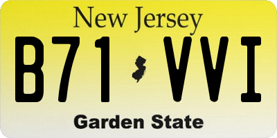 NJ license plate B71VVI