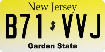 NJ license plate B71VVJ