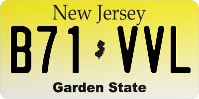 NJ license plate B71VVL