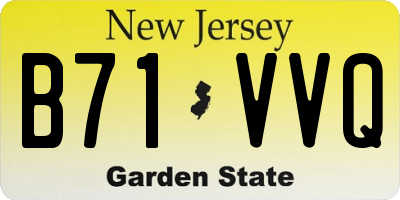 NJ license plate B71VVQ