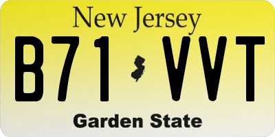 NJ license plate B71VVT
