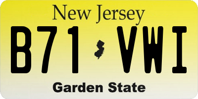 NJ license plate B71VWI