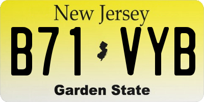 NJ license plate B71VYB