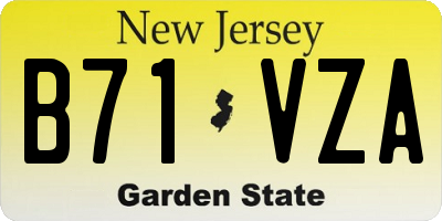 NJ license plate B71VZA