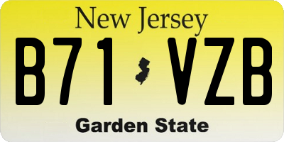 NJ license plate B71VZB