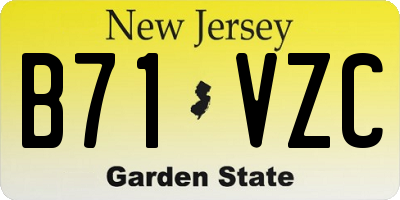 NJ license plate B71VZC