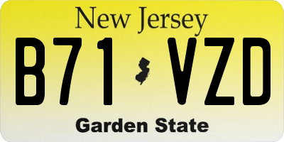 NJ license plate B71VZD
