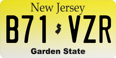 NJ license plate B71VZR