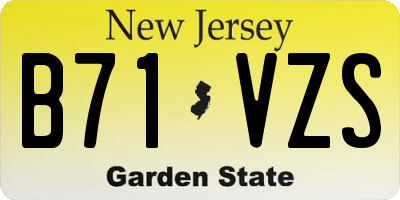 NJ license plate B71VZS
