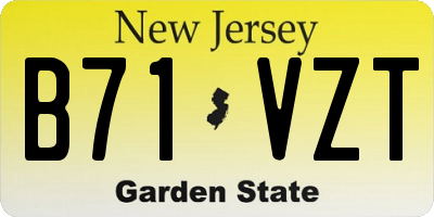 NJ license plate B71VZT