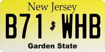 NJ license plate B71WHB