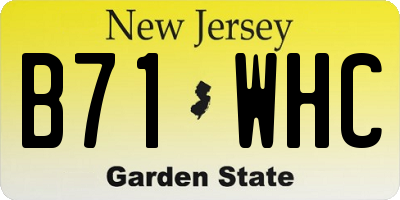 NJ license plate B71WHC