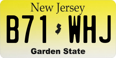 NJ license plate B71WHJ