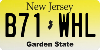 NJ license plate B71WHL