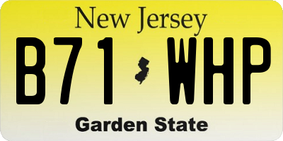 NJ license plate B71WHP
