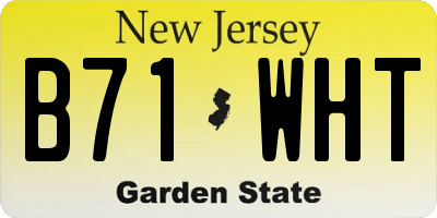 NJ license plate B71WHT