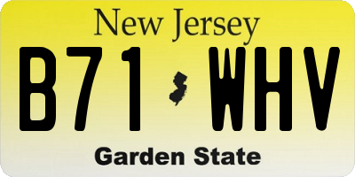 NJ license plate B71WHV