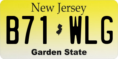 NJ license plate B71WLG