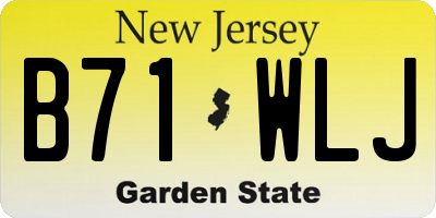 NJ license plate B71WLJ