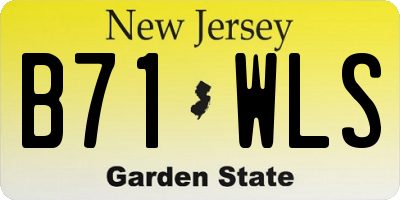 NJ license plate B71WLS