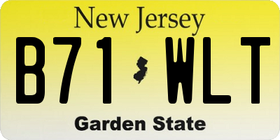NJ license plate B71WLT
