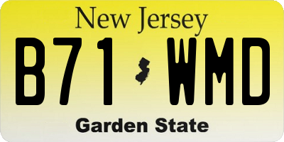 NJ license plate B71WMD