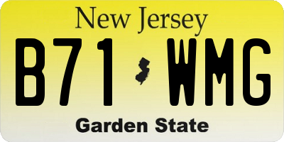 NJ license plate B71WMG