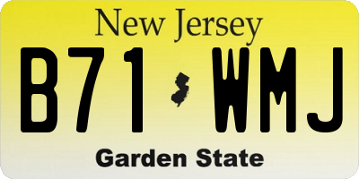 NJ license plate B71WMJ