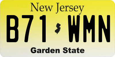 NJ license plate B71WMN