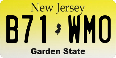 NJ license plate B71WMO
