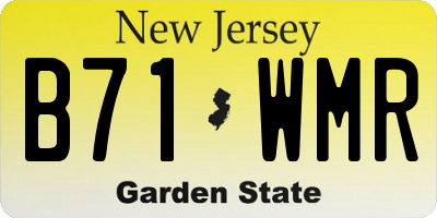 NJ license plate B71WMR
