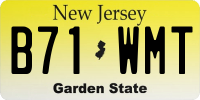 NJ license plate B71WMT