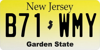 NJ license plate B71WMY