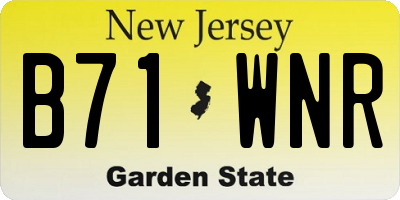 NJ license plate B71WNR