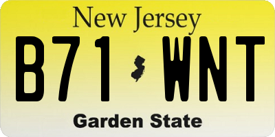 NJ license plate B71WNT