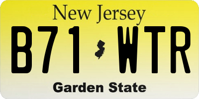 NJ license plate B71WTR