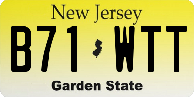 NJ license plate B71WTT