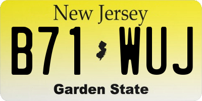 NJ license plate B71WUJ
