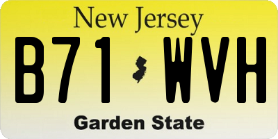 NJ license plate B71WVH