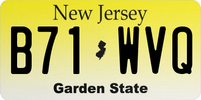 NJ license plate B71WVQ