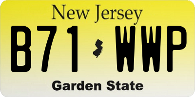 NJ license plate B71WWP