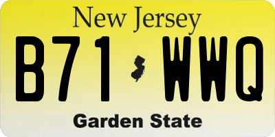 NJ license plate B71WWQ