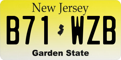 NJ license plate B71WZB